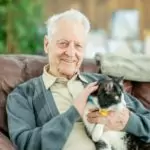 Older man with Pet
