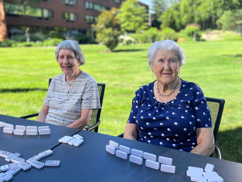Dominoes on the Maple Knoll Green
